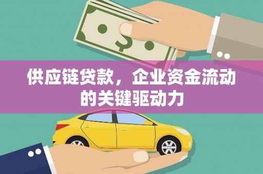 新园供应链贷款，企业资金流动的关键驱动力