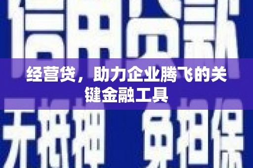 新会经营贷，助力企业腾飞的关键金融工具