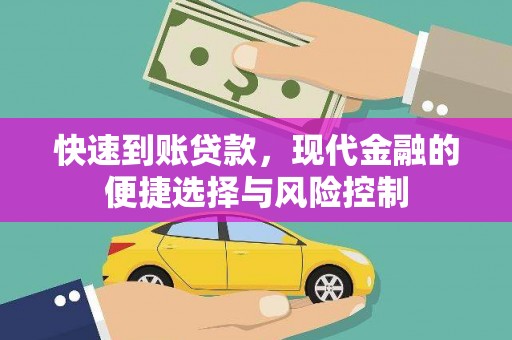 墨江快速到账贷款，现代金融的便捷选择与风险控制