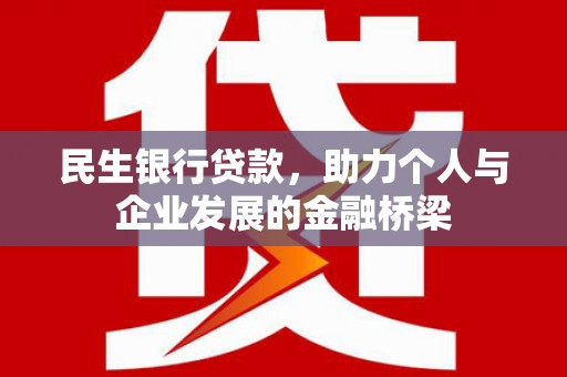 灌云民生银行贷款，助力个人与企业发展的金融桥梁