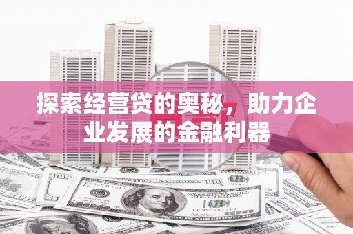 乳源探索经营贷的奥秘，助力企业发展的金融利器