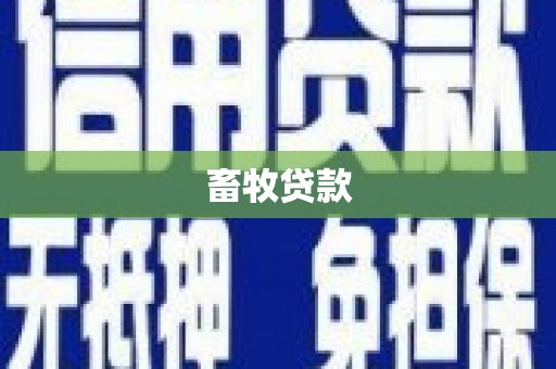 尉犁畜牧贷款