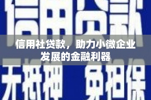 勉县信用社贷款，助力小微企业发展的金融利器