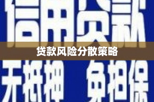 雄县贷款风险分散策略