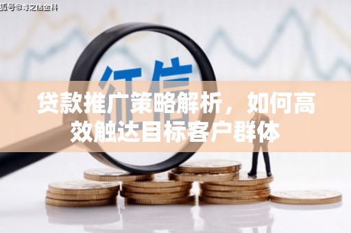 清河贷款推广策略解析，如何高效触达目标客户群体