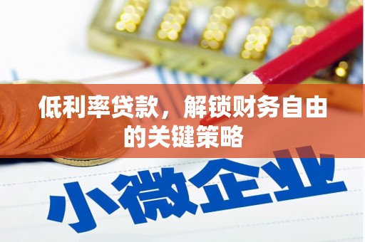 国姓低利率贷款，解锁财务自由的关键策略