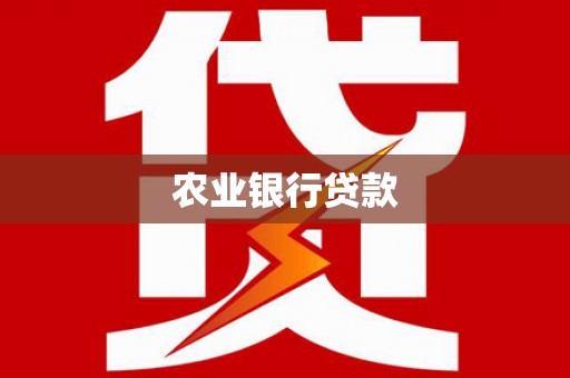 黄山农业银行贷款