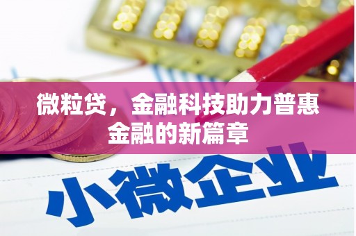 阳高微粒贷，金融科技助力普惠金融的新篇章