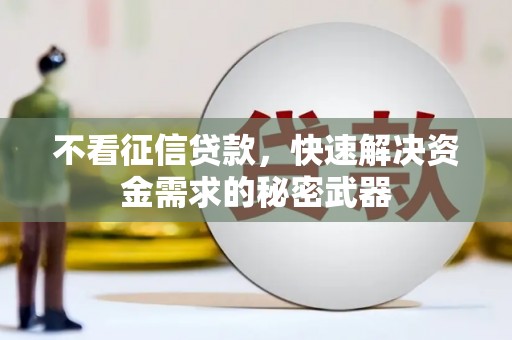 晴隆不看征信贷款，快速解决资金需求的秘密武器